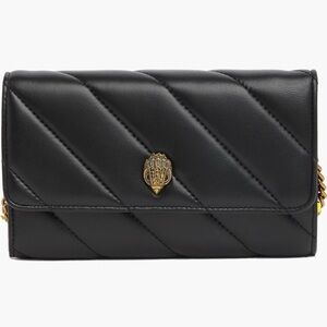 Kurt Geiger Black Quilted Wallet Bag